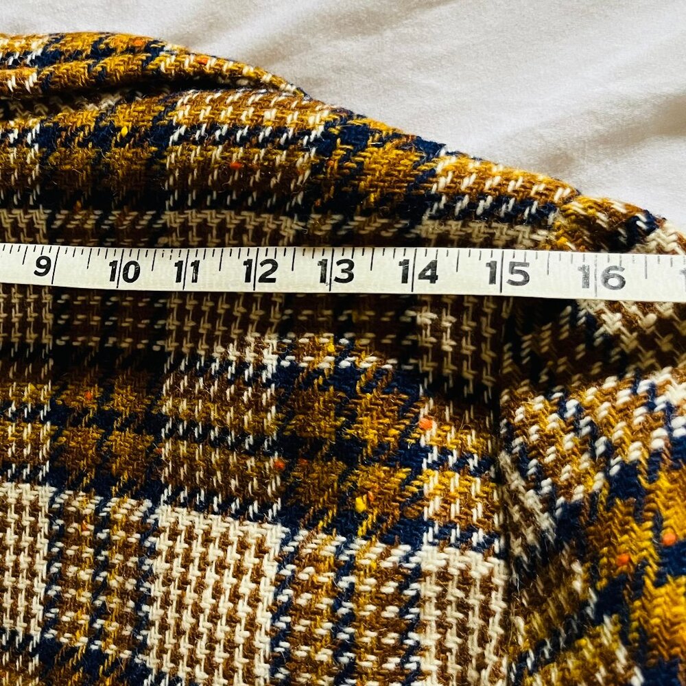 Colorful Vintage Tweed Plaid Blazer - Women's Small (~4-6, petite freindly) - Picture 7 of 7